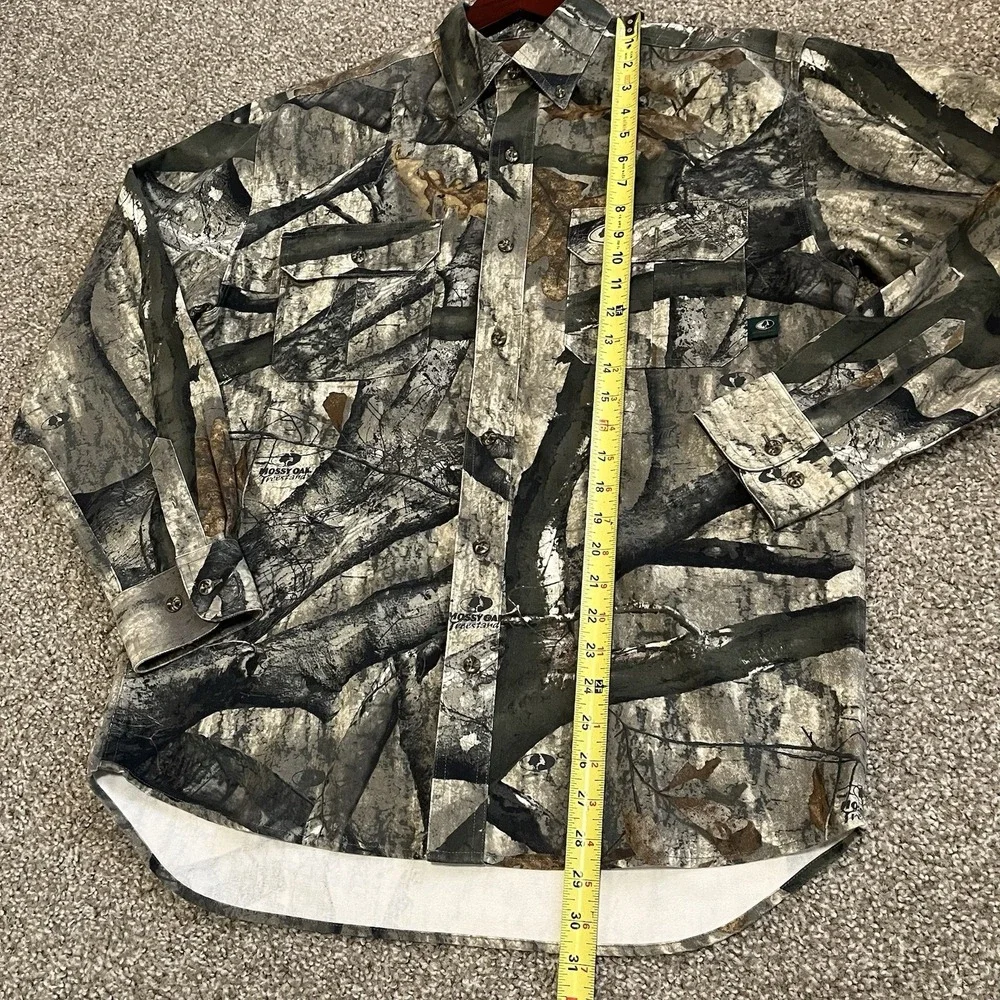 Mossy Oak Treestand Camo Men's M Long Sleeve‎ Button Down Shirt Hunting Outdoor
